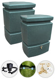 525 Water Butt Twin Pack Linked - Green Marble