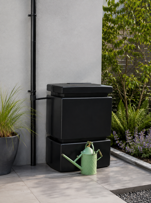 525 Litre Pillar Water Butt in Black