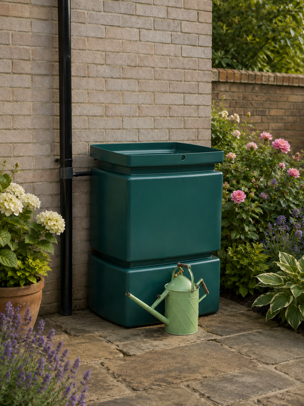 525 Litre Pillar Water Butt in Green