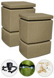 525 Water Butt Twin Pack Linked - Sandstone