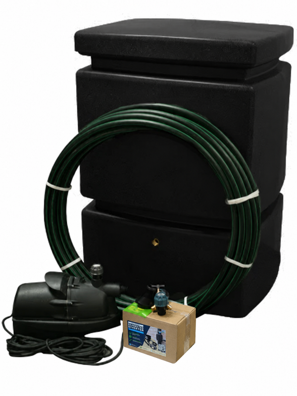 525 Litre EasyConnect Rainwater Harvesting System - Black