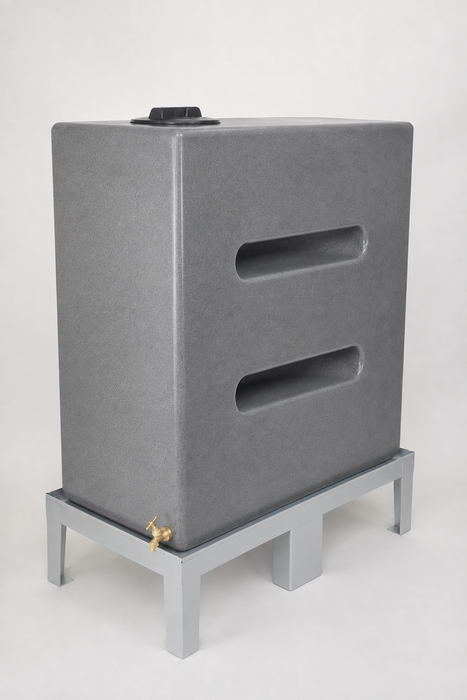 650 Litre Flat Pack Water Butt Stand V3 - Galvanised
