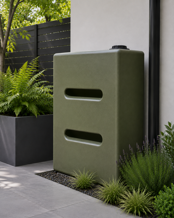 650 Litre Tall Water Butt V3 - Green Marble