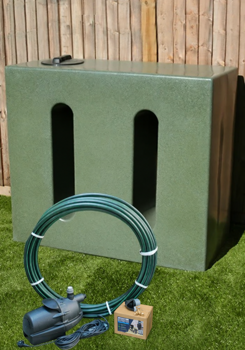 650 Litre EasyConnect Rainwater Harvesting System - Green Marble