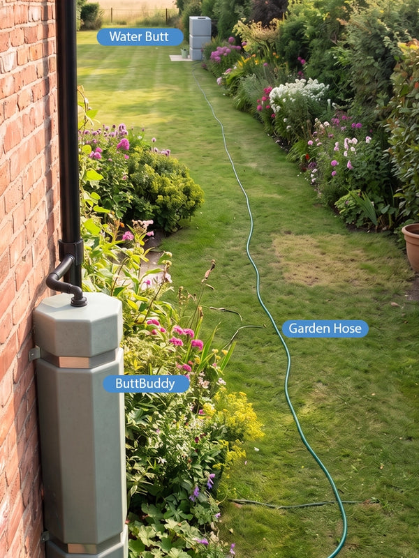 825 Litre Rainwater Anywhere - Gravity Fed Rainwater Distribution System - White Marble