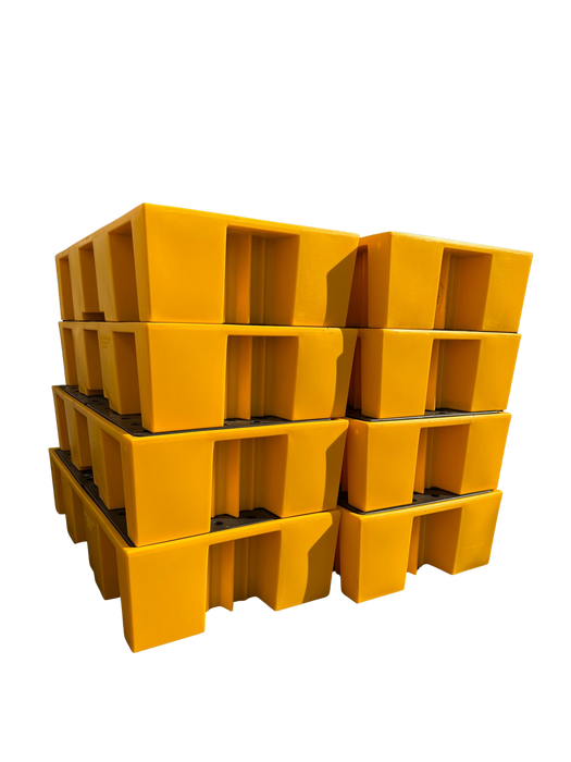 8 x Double IBC Bunds - Yellow