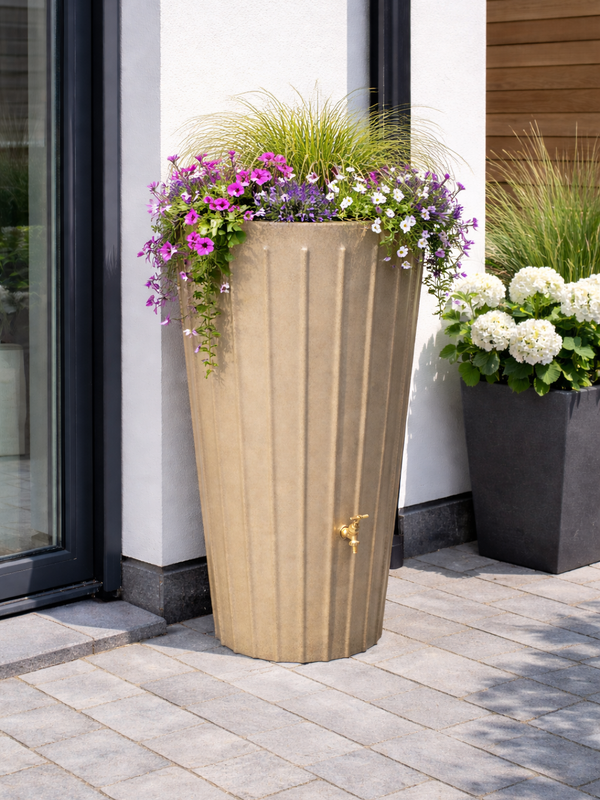 Cosmo 200 Litre Water Butt Planters - Sandstone