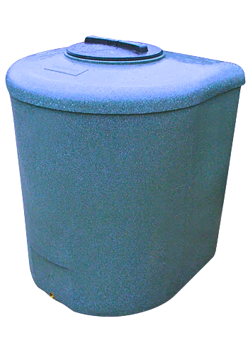 1000 Litre D Shape Water Butt - Blue Marble