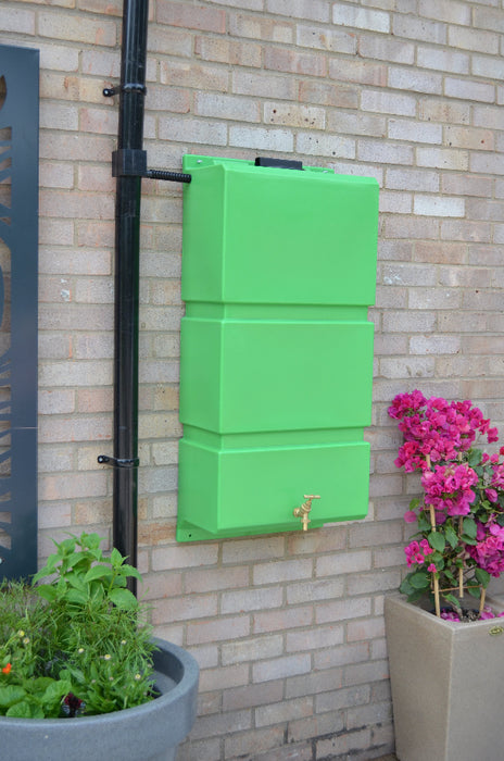 100 Litre Wall Mounted Water Butts - Apple Green