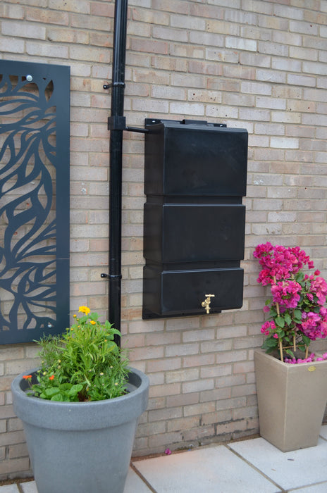 100 Litre Wall Mounted Water Butts - Black