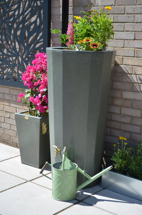 Metropolitan Water Butt Planter - Green Marble