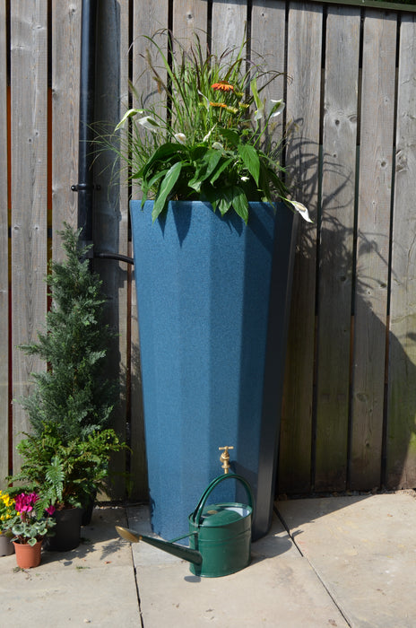 Metropolitan Water Butt Planter - Blue Marble