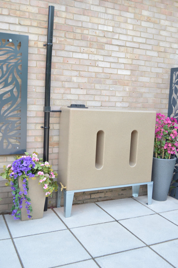 400 Litre Slimline Water Butt in Sandstone