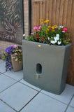 green marble oasis water butt planter