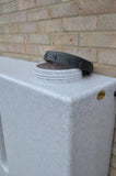 250 Litre Slimline Water Butt in White Marble