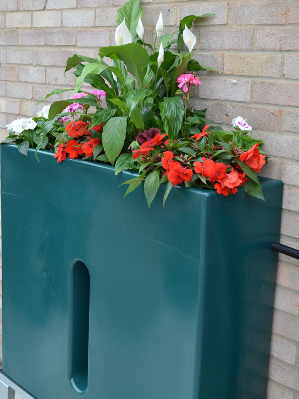 250 Litre Water Butt Planter Green