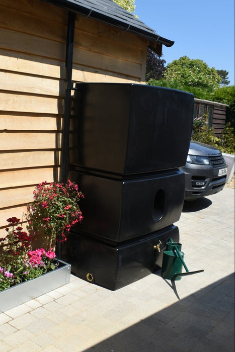 1500 Litre Extra Large Water Butt - Rainwater Tank - Black