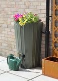 Mini Cosmo Water Butt Planter in Green Marble