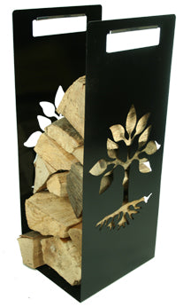 Tree log store in black