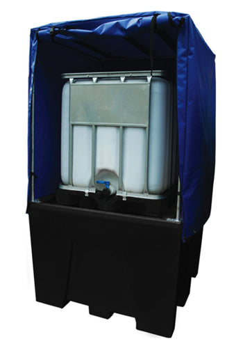 IBC Bund Pallet Black- c/w Premium Cover