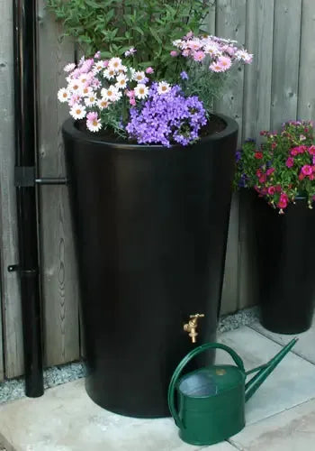 City Water Butt Planter in Black