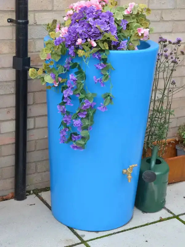 City Water Butt Planter - 180 Litre -  Sky Blue