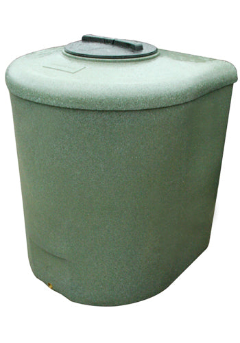 1000 litre water butt in green marble