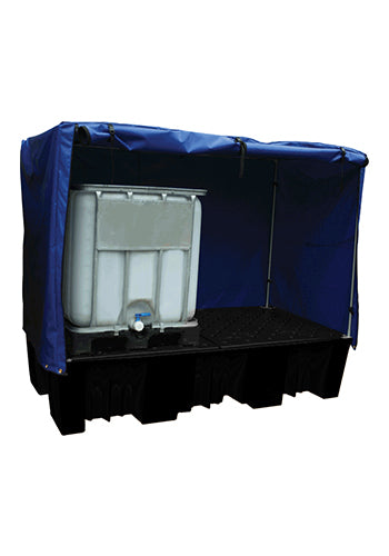 Heavy Duty Double IBC Bund Cover & Frame