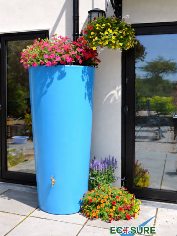 Big City Water Butt Planter - Sky Blue
