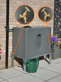 350 Litre Square Water Butt V1 - Millstone - Double Outlet