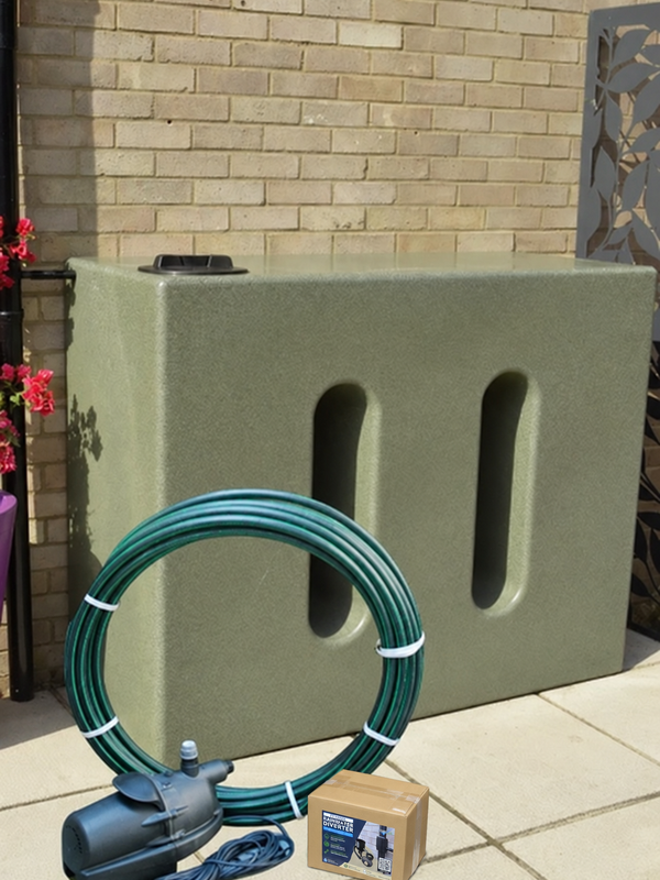 1000 Litre EasyConnect Rainwater Harvesting System - Green Marble