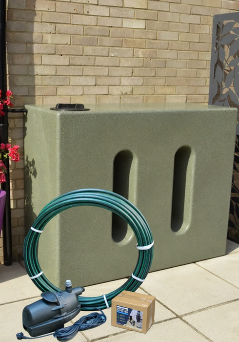 1000 Litre EasyConnect Rainwater Harvesting System - Green Marble