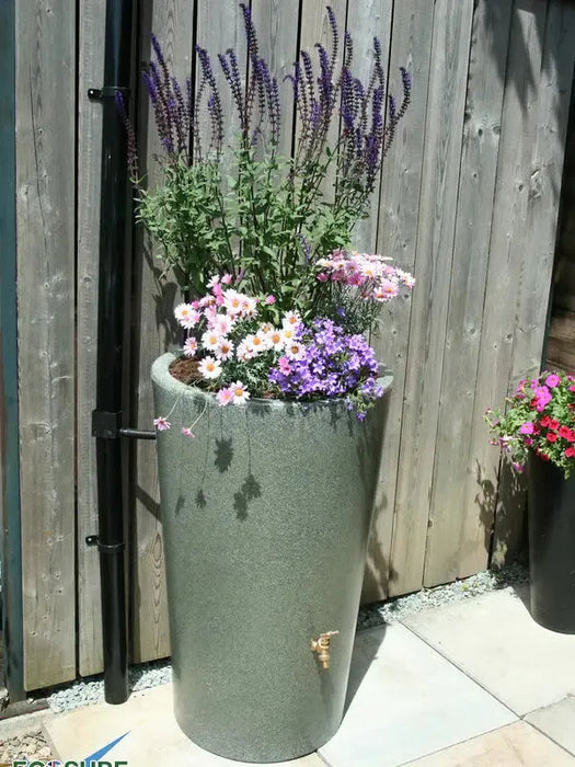City Water Butt Planter Green Marble
