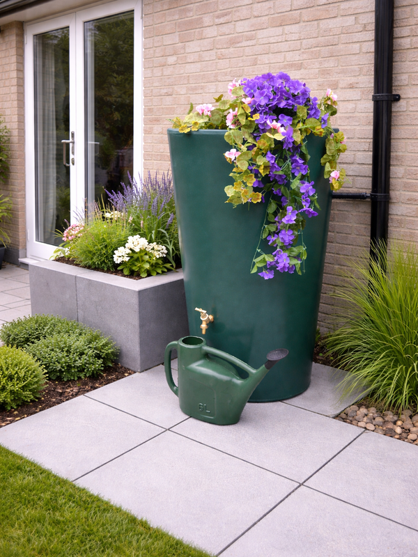 City Water Butt Planter - 180 Litre -  Green