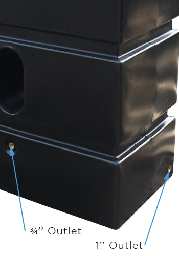 1200 Litre Water Butt in Black