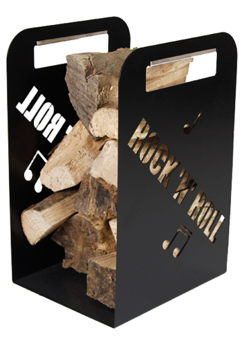 Rock n Roll style log store in Black