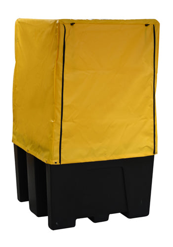 Heavy Duty Single IBC Bund Cover & Frame - Yellow