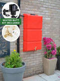 100 Litre Wall Mounted Water Butt with Tap & Diverter - Red