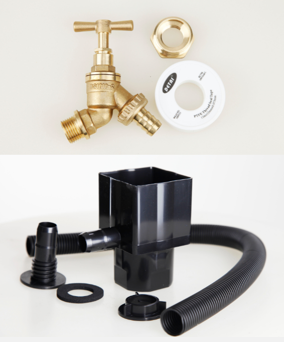 1/2'' Brass Tap Kit & Standard Downpipe Diverter